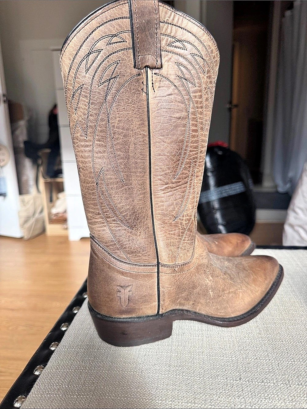 Frye Billy Pull-On Short Western Boots Brown US 7